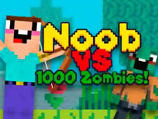 Cluiche Noob vs 1000 Zombies ar líne