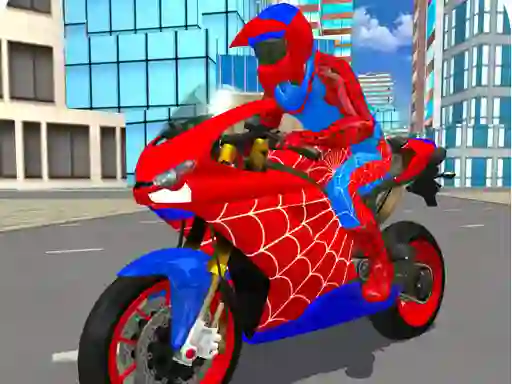 Cluiche Hero Stunt Spider Bike Simulator 3d 2 ar líne
