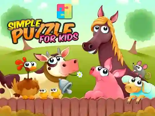 Cluiche Simple Puzzle For Kids ar líne