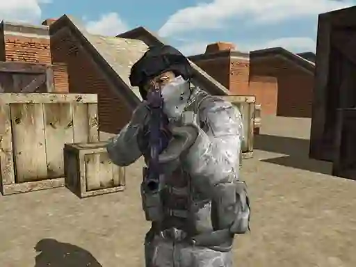 Cluiche Counter City Strike Commando Action ar líne