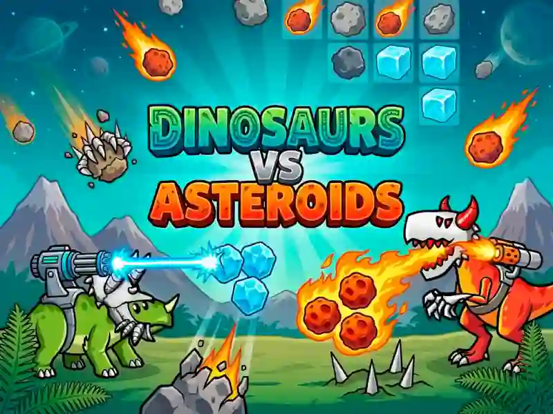 Cluiche Dinosaurs vs Asteroids ar líne
