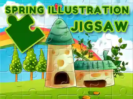 Cluiche Spring Illustration Puzzle ar líne