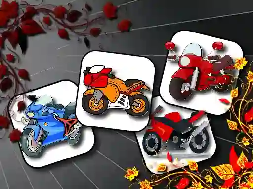Cluiche Cartoon Motorbikes Memory ar líne