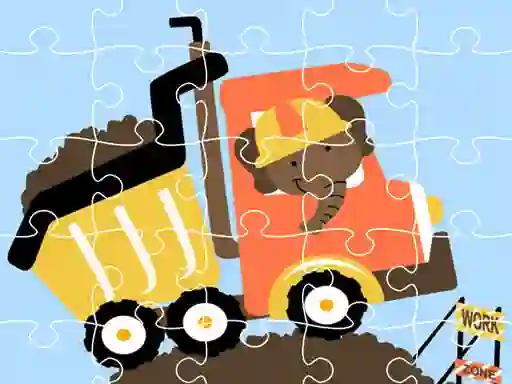 Cluiche Dumper Trucks Jigsaw ar líne