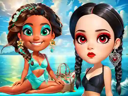Cluiche Wave Chic Ocean Fashion Frenzy ar líne