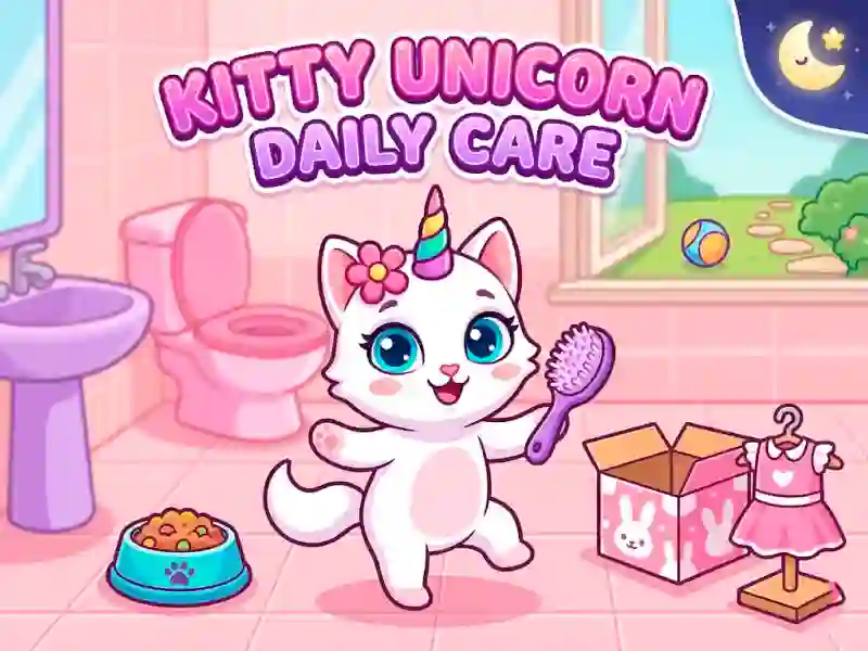 Cluiche Kitty Unicorn Daily Care ar líne