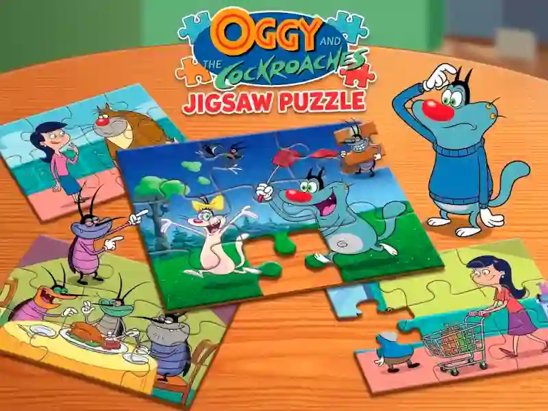 Cluiche Oggy and the Cockroaches Jigsaw Puzzle ar líne