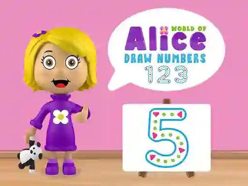 Cluiche World of Alice Draw Numbers ar líne
