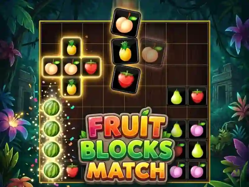 Cluiche Fruit Blocks Match ar líne
