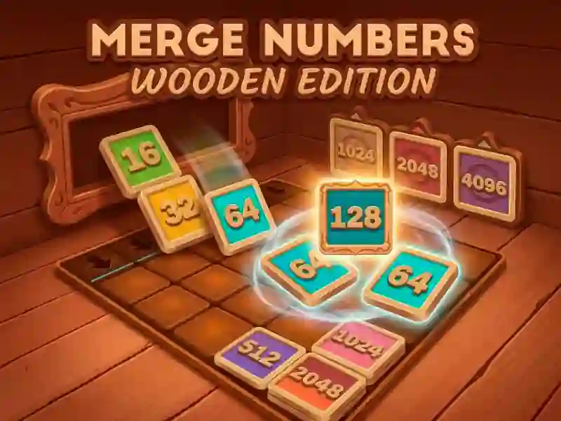 Cluiche Merge Numbers Wooden Edition ar líne