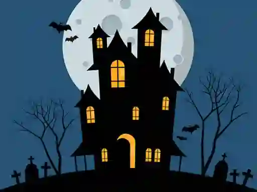 Cluiche Halloween Night Match 3 ar líne