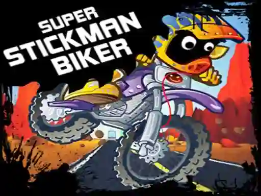 Cluiche Super Stickman Biker ar líne
