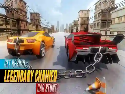 Cluiche Chained Car Stunts Race Mega Ramp ar líne