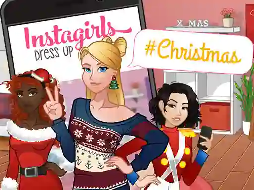 Cluiche InstaGirls Christmas Dress Up ar líne