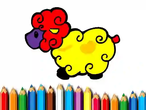 Cluiche Baby Sheep Coloring ar líne