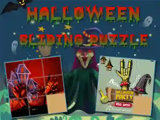 Cluiche Halloween Sliding Puzzle ar líne