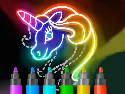 Cluiche Learn to Draw Glow Cartoon ar líne