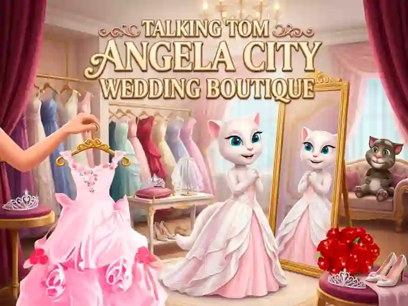 Cluiche Talking Tom Angela City Wedding Boutique ar líne