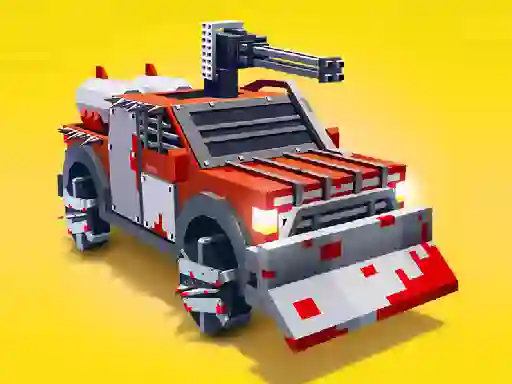 Cluiche Zombie Derby Blocky Roads ar líne