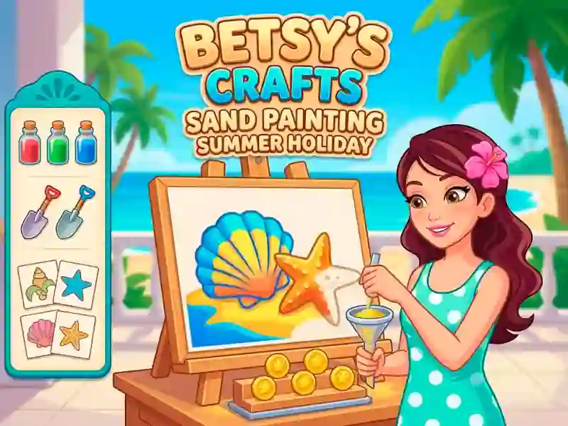 Cluiche Betsy's Crafts Sand Painting Summer Holiday ar líne