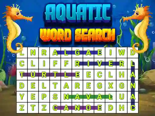 Cluiche Aquatic Word Search ar líne