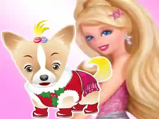 Cluiche Barbie's Dog Dressup ar líne