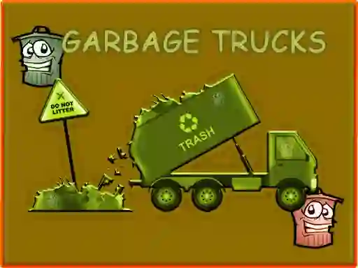 Cluiche Garbage Trucks Hidden Trash Can ar líne