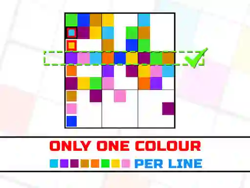 Cluiche Only one color per line ar líne