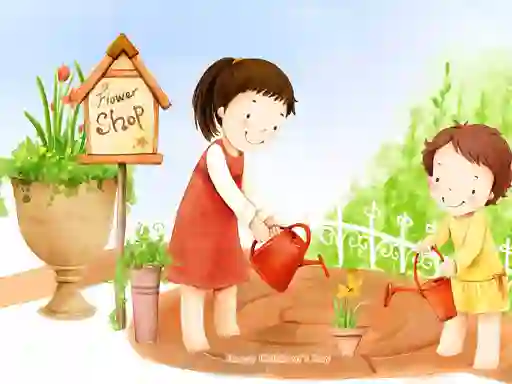 Cluiche Cartoon Childrens Day Puzzle ar líne