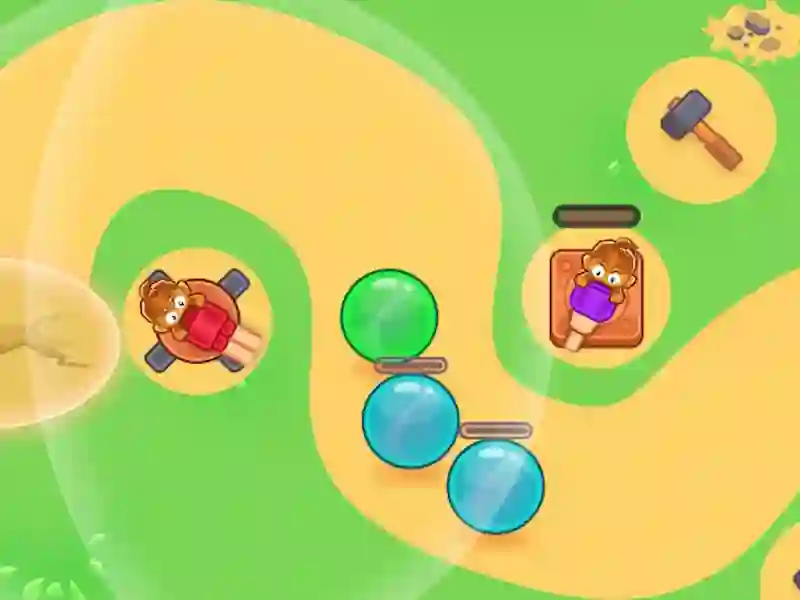 Cluiche Monkey Bubble Defense ar líne