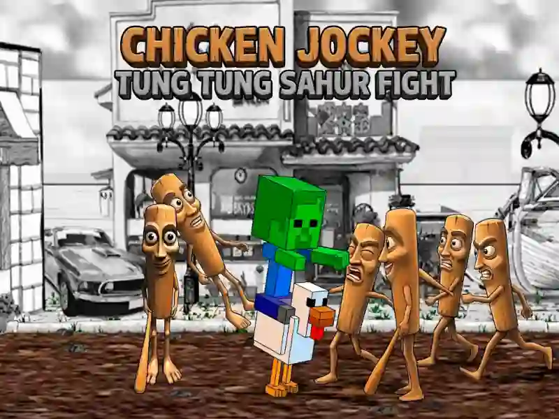 Cluiche Chicken Jockey Tung Tung Sahur Fight ar líne