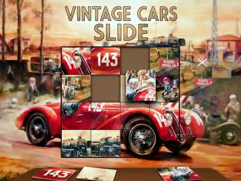 Cluiche Vintage Cars Slide ar líne