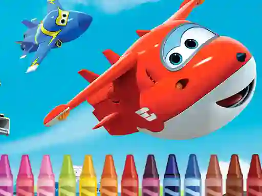 Cluiche Superwings Coloring ar líne