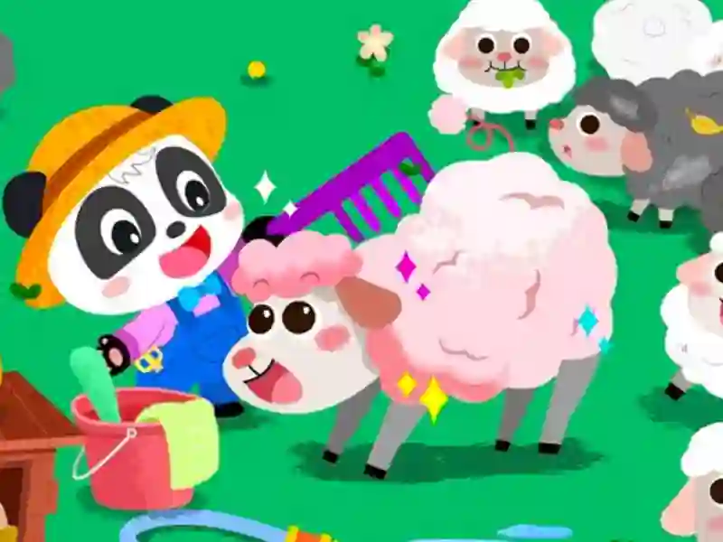 Cluiche Baby Panda Animal Farm ar líne