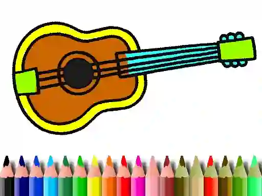 Cluiche Back To School: Music Instrument Coloring Book ar líne