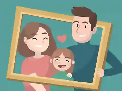 Cluiche Happy Family Puzzle ar líne
