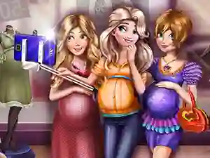 Cluiche Princesses Pregnant Selfie ar líne