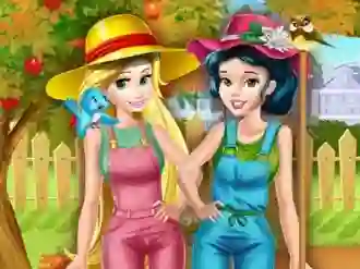 Cluiche Princesses Working In the Garden ar líne