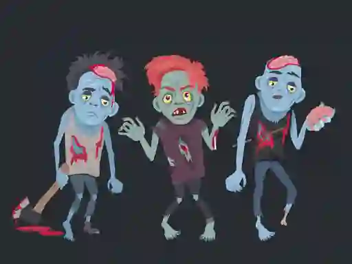 Cluiche Zombies and Skeletons Coloring ar líne