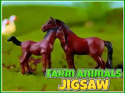 Cluiche Farm Animals Jigsaw ar líne