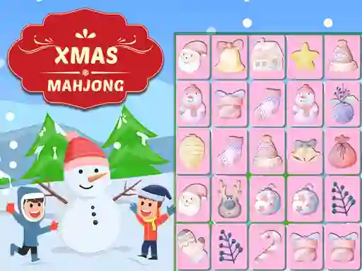 Cluiche Xmas Mahjong ar líne