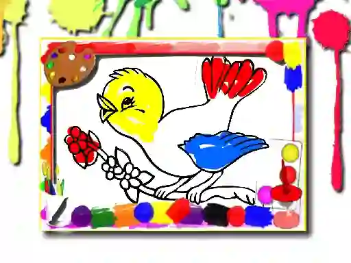 Cluiche Birds Coloring Book ar líne