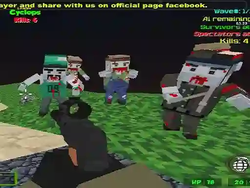 Cluiche Blocky Combat SWAT Zombie Survival ar líne