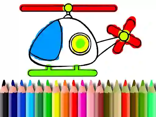 Cluiche Back To School Helicopter Coloring ar líne