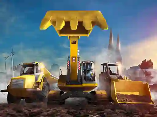 Cluiche Excavator Simulator 3D ar líne