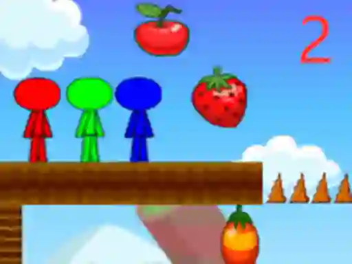 Cluiche Stickman Bros In Fruit Island 2 ar líne