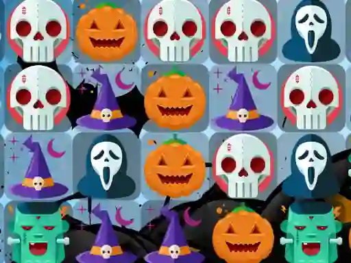 Cluiche Scary Halloween Match 3 ar líne