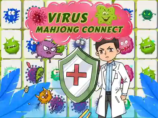 Cluiche Virus Mahjong Connection ar líne