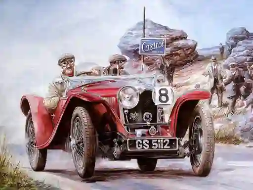 Cluiche Vintage Cars Puzzle ar líne