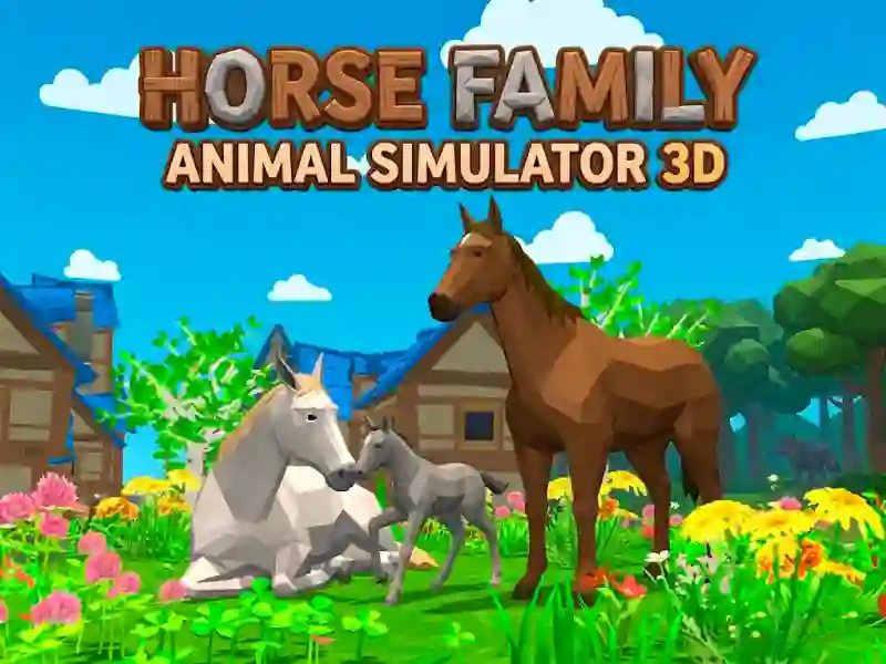 Cluiche Horse Family Animal Simulator 3D ar líne